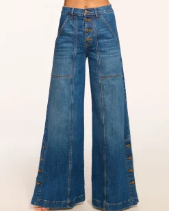 Ramy Brook Flores High-Rise Wide Leg Jean Mediumwash New