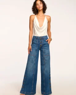 Ramy Brook Flores High-Rise Wide Leg Jean Mediumwash New