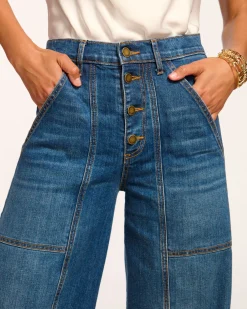 Ramy Brook Flores High-Rise Wide Leg Jean Mediumwash New