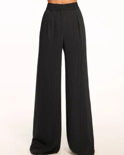 Ramy Brook Gaius Wide Leg Trouser Blackstripe Outlet