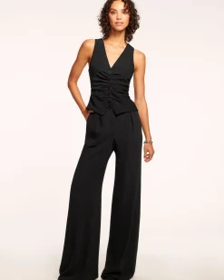 Ramy Brook Gaius Wide Leg Trouser Blackstripe Outlet