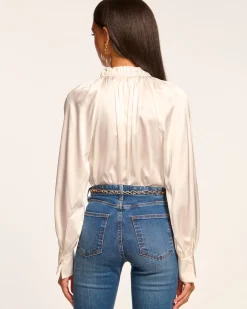 Ramy Brook Gayle Silk Long Sleeve Blouse Clearance