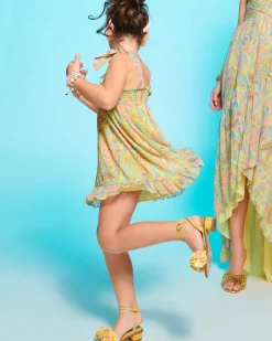 Ramy Brook Girls Babydoll Franka Dress Blueleaf Clearance