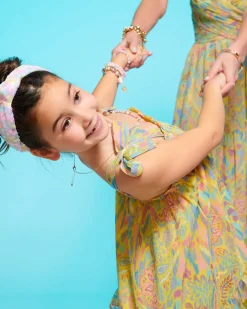 Ramy Brook Girls Babydoll Franka Dress Blueleaf Clearance
