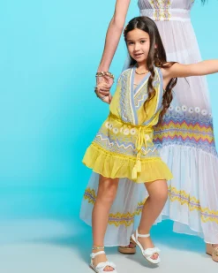 Ramy Brook Girls Cheri Coverup Dress Lemon New