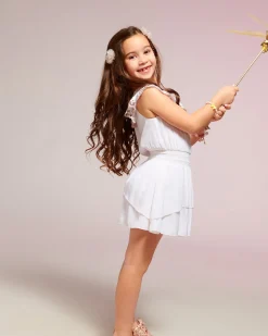 Ramy Brook Girls Cynthia Ruffle Mini Dress Ivory Sale