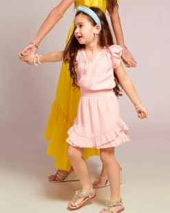 Ramy Brook Girls Lola Ruffle Mini Dress Yuzu Fashion
