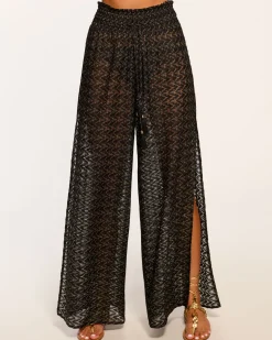 Ramy Brook Glora High Rise Coverup Pant Blackzigzag Hot
