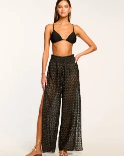 Ramy Brook Glora High Rise Coverup Pant Blackzigzag Hot