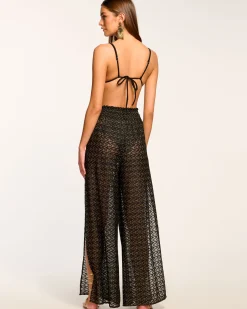 Ramy Brook Glora High Rise Coverup Pant Blackzigzag Hot