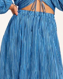 Ramy Brook Gwendolyn Pleated Maxi Skirt Bluepleats Online