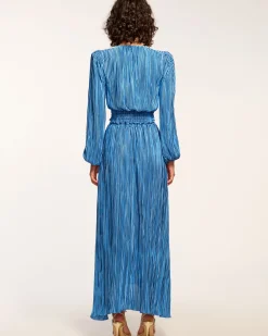 Ramy Brook Gwendolyn Pleated Maxi Skirt Bluepleats Online