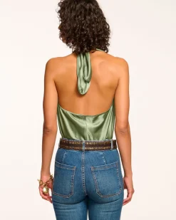 Ramy Brook Harriet Silk Halter Tank Top Fashion