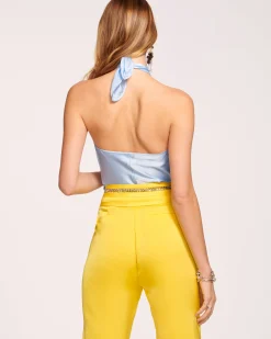 Ramy Brook Harriet Silk Halter Tank Top Fashion