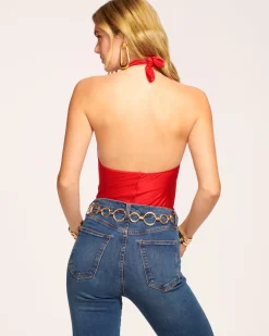 Ramy Brook Harriet Silk Halter Tank Top Fashion