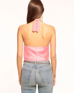 Ramy Brook Harriet Silk Halter Tank Top Fashion