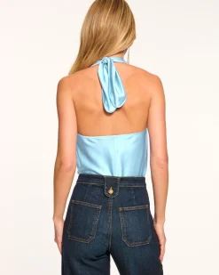 Ramy Brook Harriet Silk Halter Tank Top Fashion