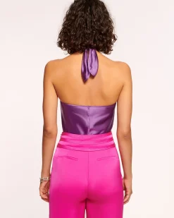 Ramy Brook Harriet Silk Halter Tank Top Fashion