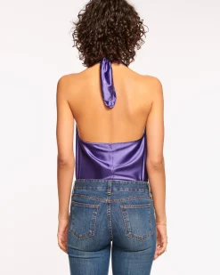 Ramy Brook Harriet Silk Halter Tank Top Fashion