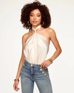 Ramy Brook Harriet Silk Halter Tank Top Fashion