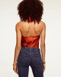 Ramy Brook Harriet Silk Halter Tank Top Fashion