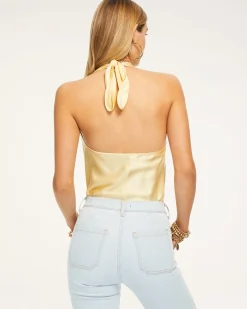 Ramy Brook Harriet Silk Halter Tank Top Fashion