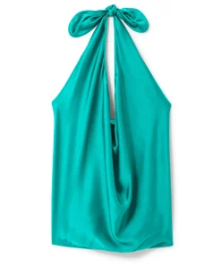 Ramy Brook Harriet Silk Halter Tank Top Fashion