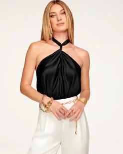 Ramy Brook Harriet Silk Halter Tank Top Fashion