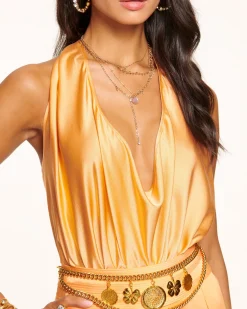 Ramy Brook Harriet Silk Halter Tank Top Fashion
