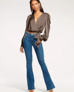 Ramy Brook Helena High-Rise Flare Jean Fashion