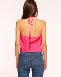 Ramy Brook Hettie Cowl Neck Halter Top Best
