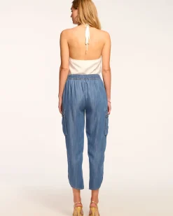 Ramy Brook Huc Cropped Cargo Jogger Chambray Best