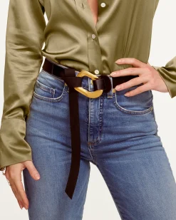 Ramy Brook Ines Leather Tie Belt Discount
