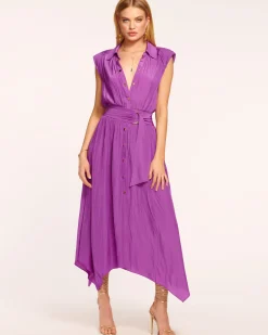 Ramy Brook Ivy Belted Midi Dress Springnavy Sale