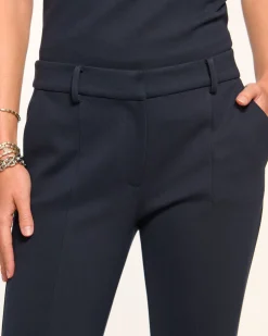 Ramy Brook Jasper Tapered Ankle Length Pant Navy Fashion