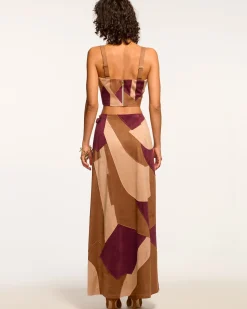 Ramy Brook Jeannie Patchwork Faux Suede Skirt Pinotpatchwork Hot