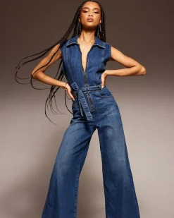 Ramy Brook Jemma Denim Jumpsuit Clearance