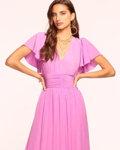 Ramy Brook Joanie Short Sleeve Maxi Dress Hot