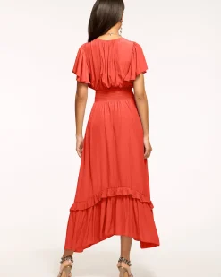 Ramy Brook Joanie Short Sleeve Maxi Dress Hot