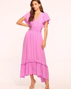 Ramy Brook Joanie Short Sleeve Maxi Dress Hot