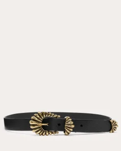 Ramy Brook Jolene Leather Belt Black Fashion