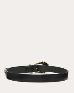 Ramy Brook Jolene Leather Belt Black Fashion
