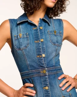 Ramy Brook Katalina Denim Mini Dress Mediumwash Clearance