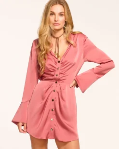 Ramy Brook Katelyn Long Sleeve Ruched Mini Dress Online