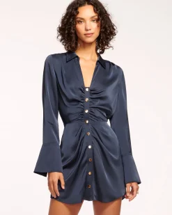 Ramy Brook Katelyn Long Sleeve Ruched Mini Dress Online