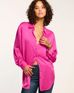 Ramy Brook Kolby Oversized Button Down Blouse Outlet