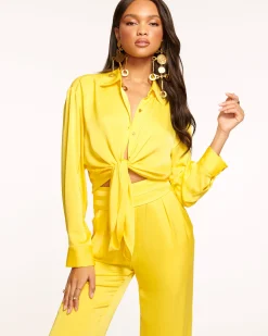 Ramy Brook Kolby Oversized Button Down Blouse Outlet