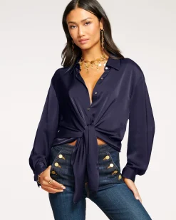 Ramy Brook Kolby Oversized Button Down Blouse Outlet