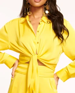 Ramy Brook Kolby Oversized Button Down Blouse Outlet