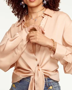 Ramy Brook Kolby Oversized Button Down Blouse Outlet